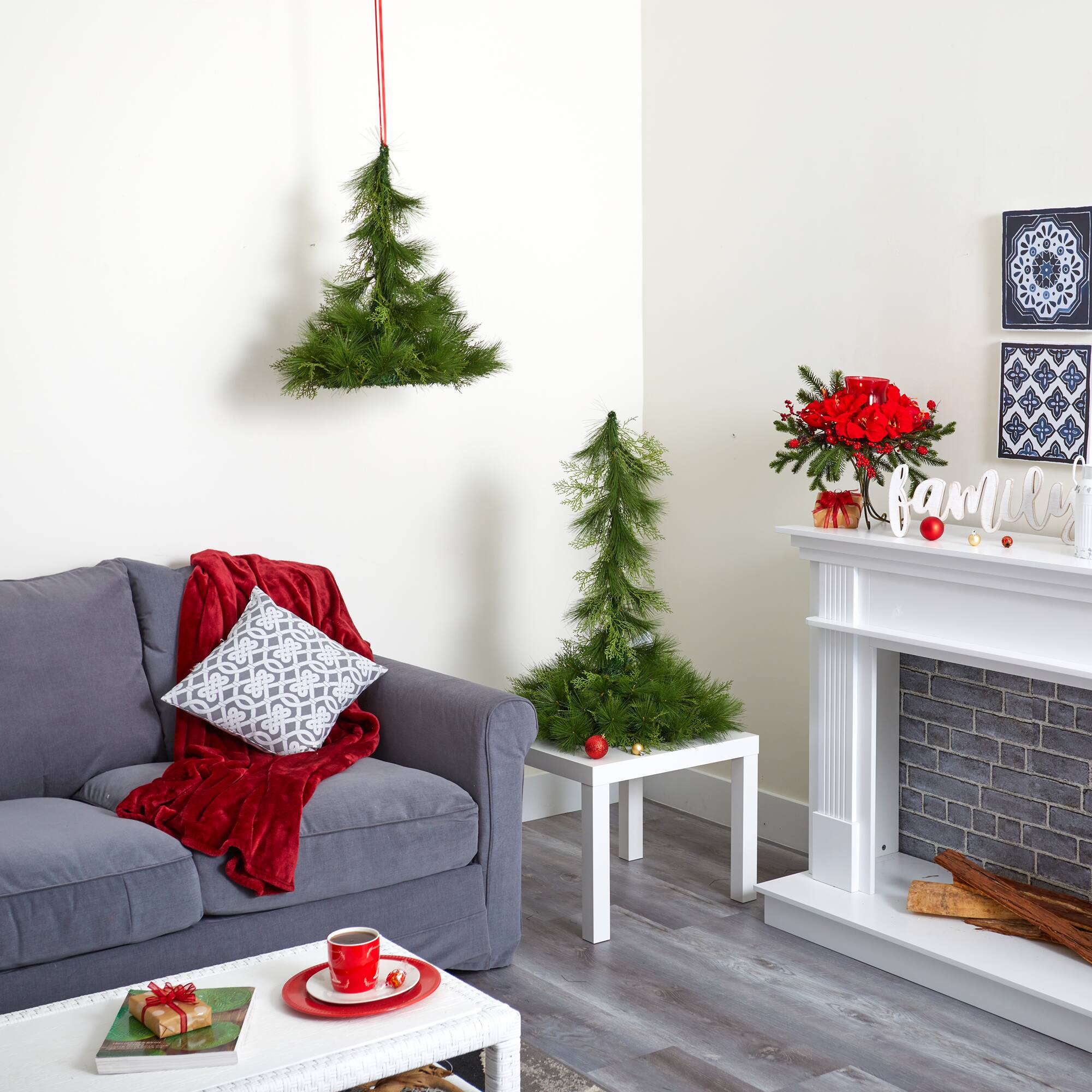 Tabletop & Hanging Artificial Christmas Décor Set